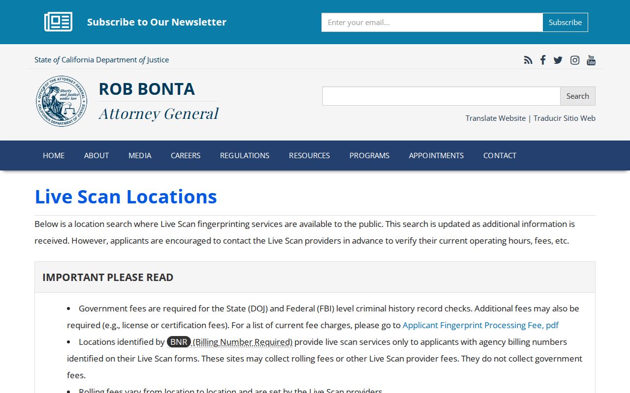 California DOJ Live Scan finder for Madera County arrest history self-review