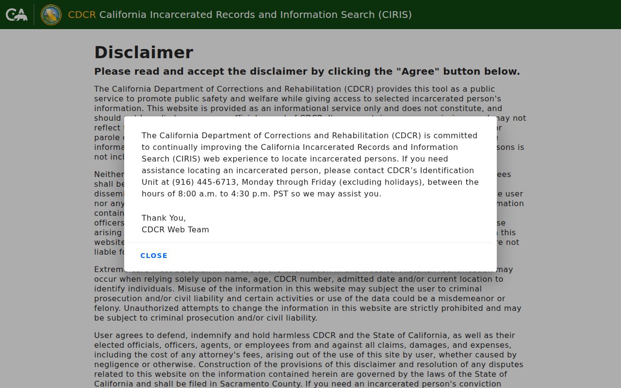 Madera County sex offender check and official CDCR CIRIS search